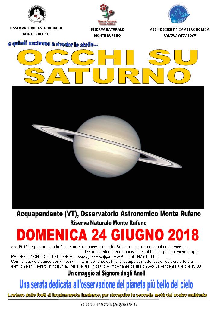 Occhi su Saturno al Monte Rufeno